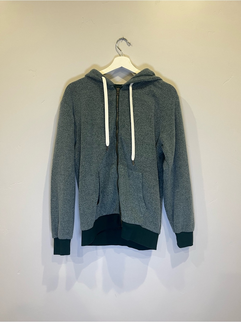 Feat Men's Heather Teal Hooded Zip-Up Sweatshirt
